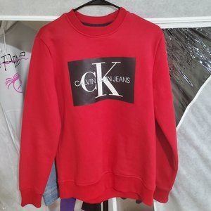 Red Calvin Klein crewneck